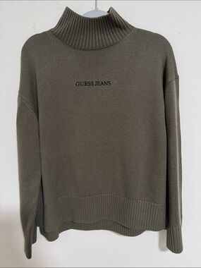 Guess Olive Green Turtleneck Sweater